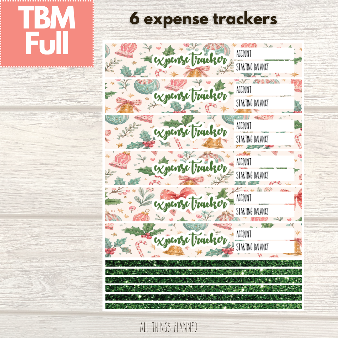 Full Dec. (Christmas) Expense Trackers