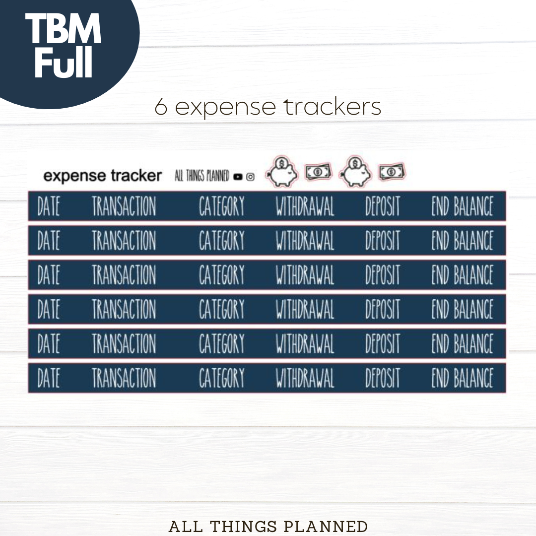 Full Nov (Fall Cottage) Expense Trackers