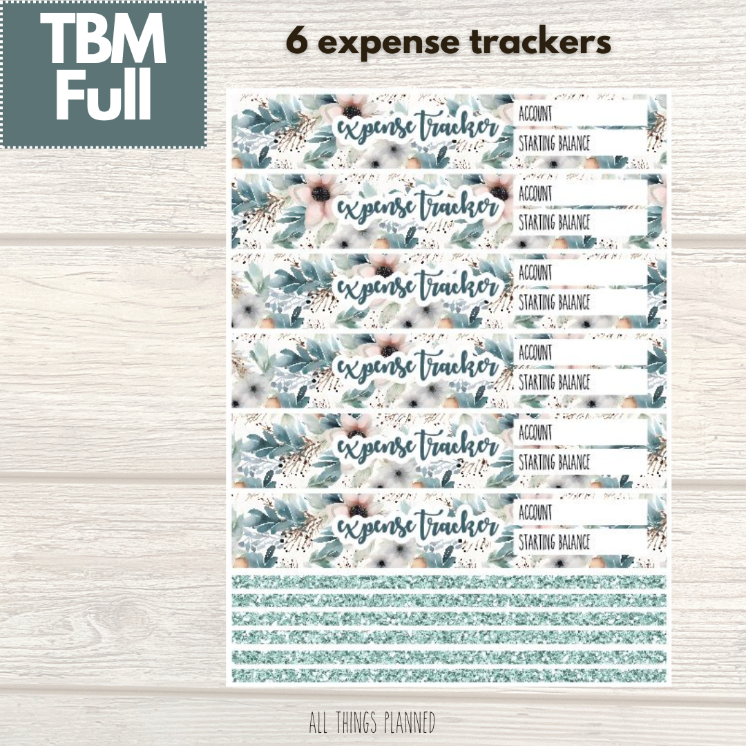 Full Feb. (Winter Florals) Expense Trackers