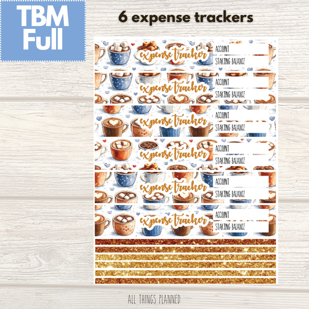 Full Dec. (Cozy Cups) Expense Trackers
