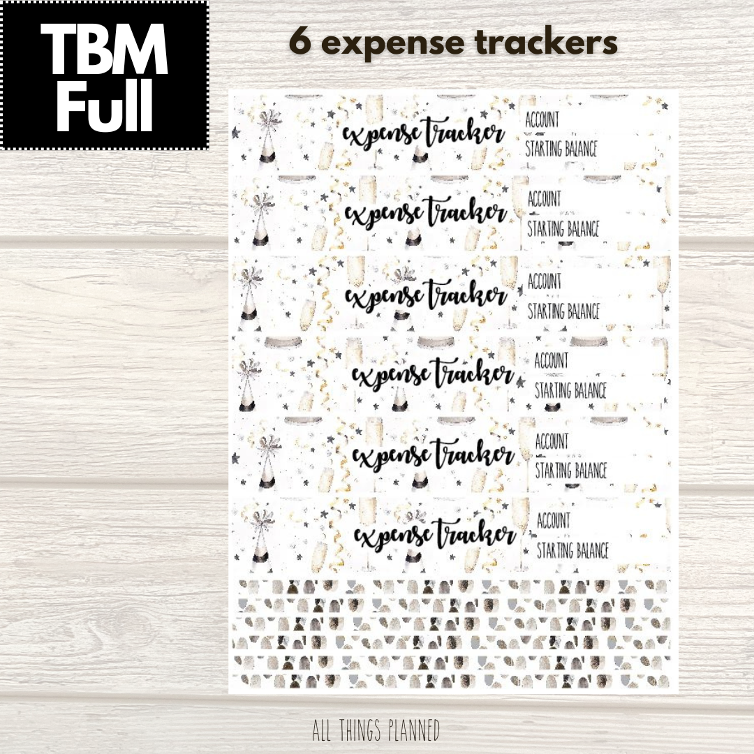 Full Jan. (New Year) Expense Trackers