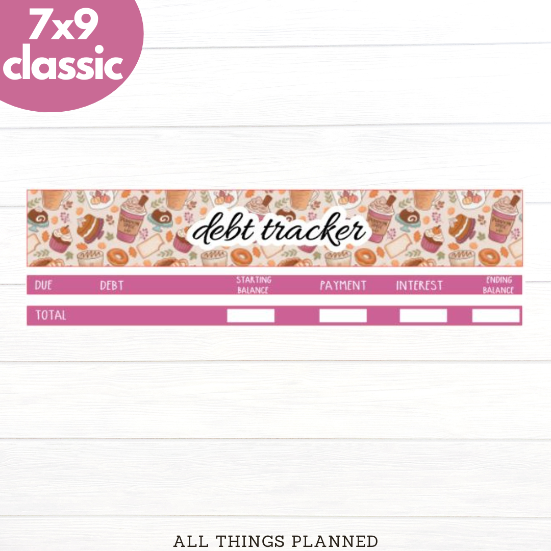 7x9 | Classic | Nov (Thanksgiving) Debt Tracker