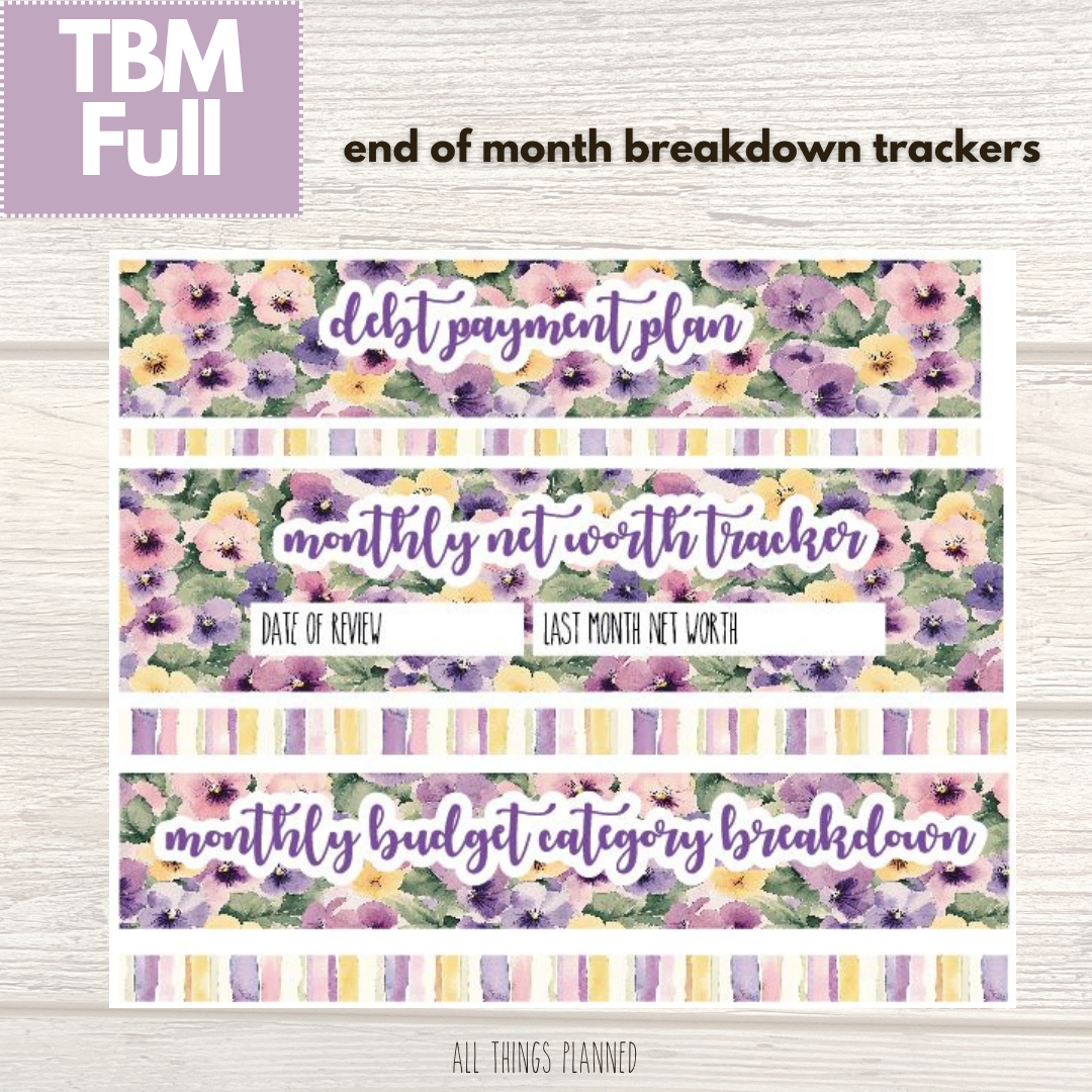 Full June (Summer Florals) Budget Reconcile