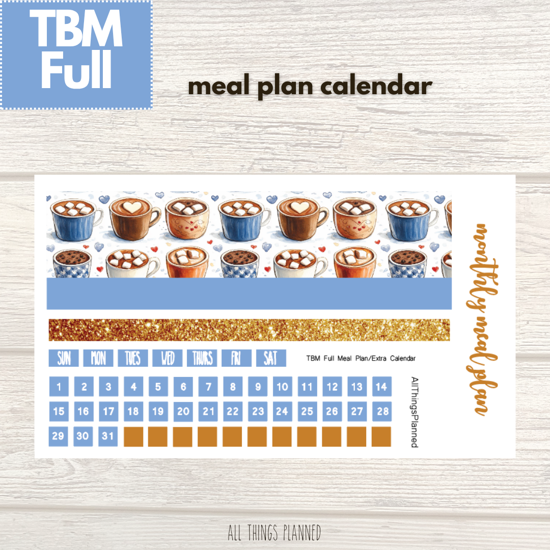 Full Dec. (Cozy Cups) Meal Calendar