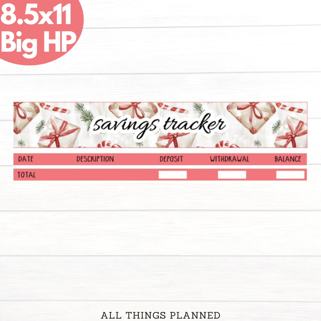 8.5x11 | Big | Dec (Christmas Presents) Savings Tracker