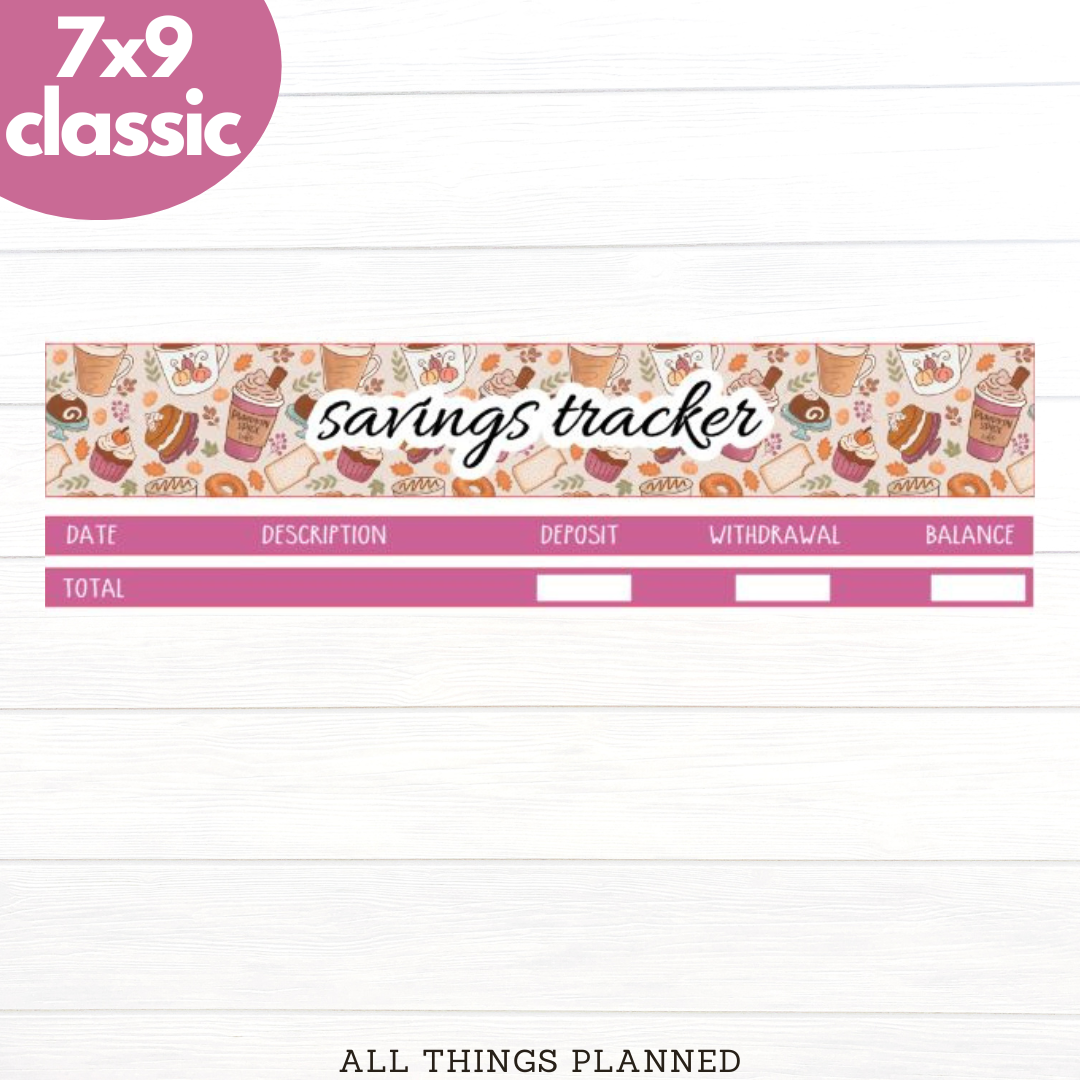 7x9 | Classic | Nov (Thanksgiving) Savings Tracker