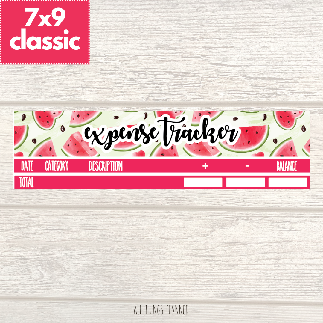 7x9 | Classic | July (Watermelon) Expense Tracker