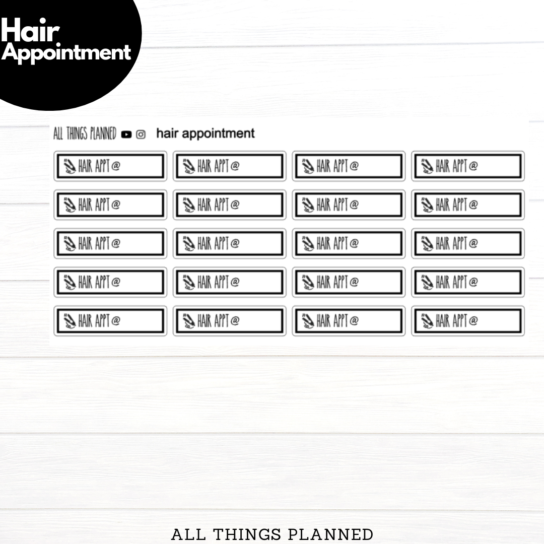Hair Appointment Stickers