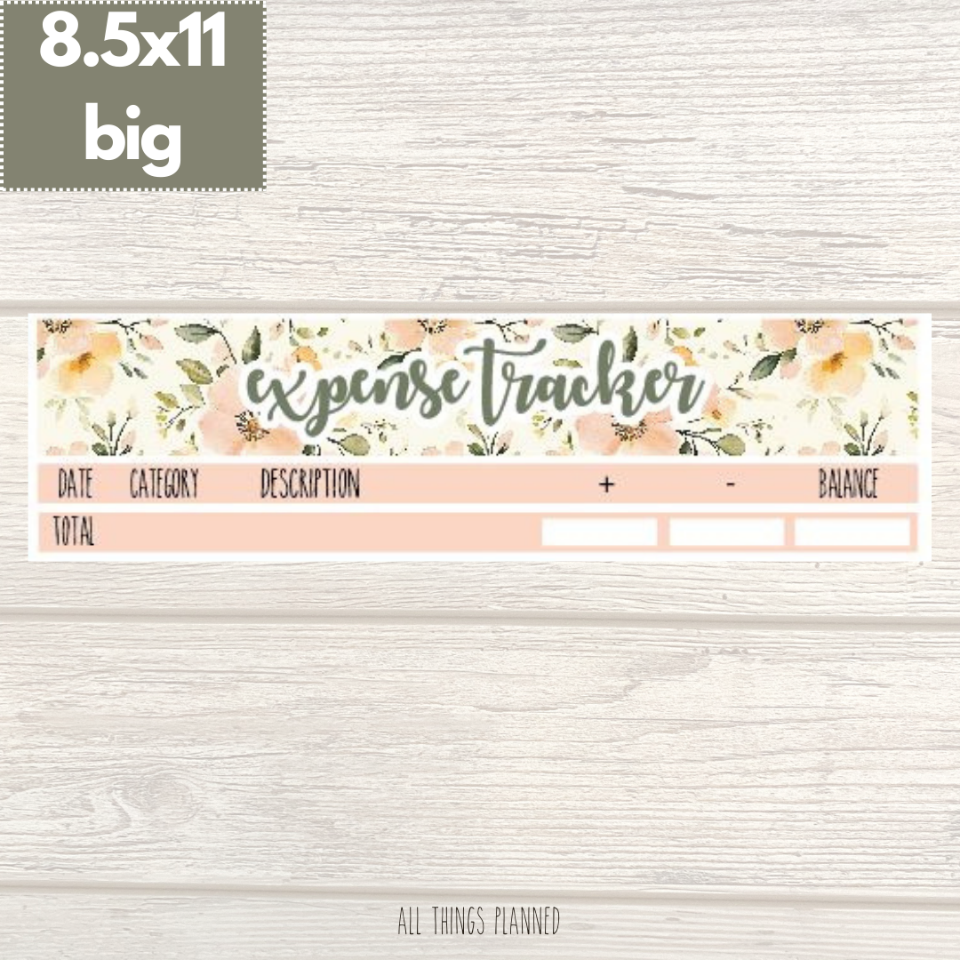 8.5x11 | Big | May (Spring Florals) Expense Tracker