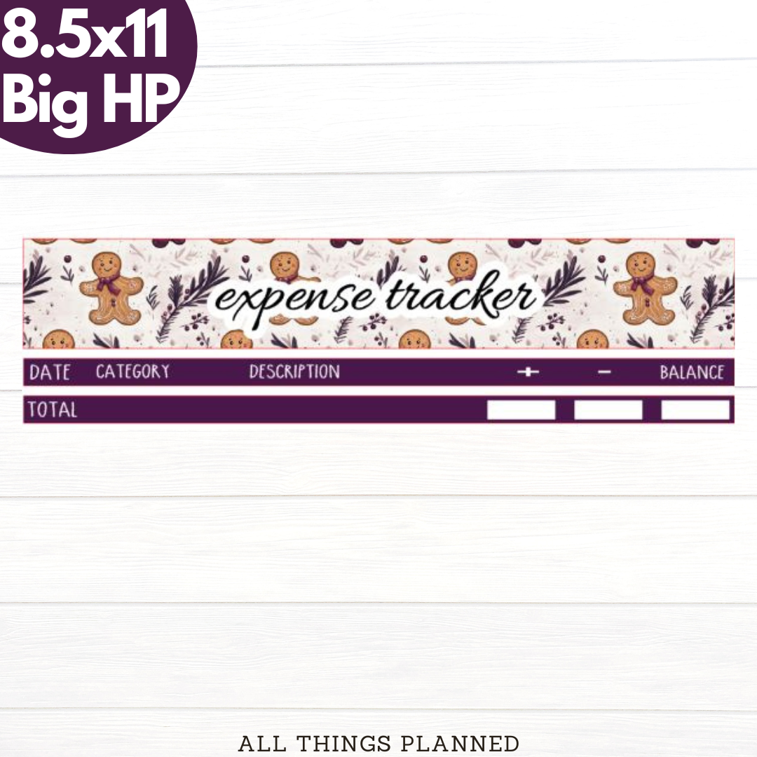 8.5x11 | Big | Dec (Gingerbread) Expense Tracker