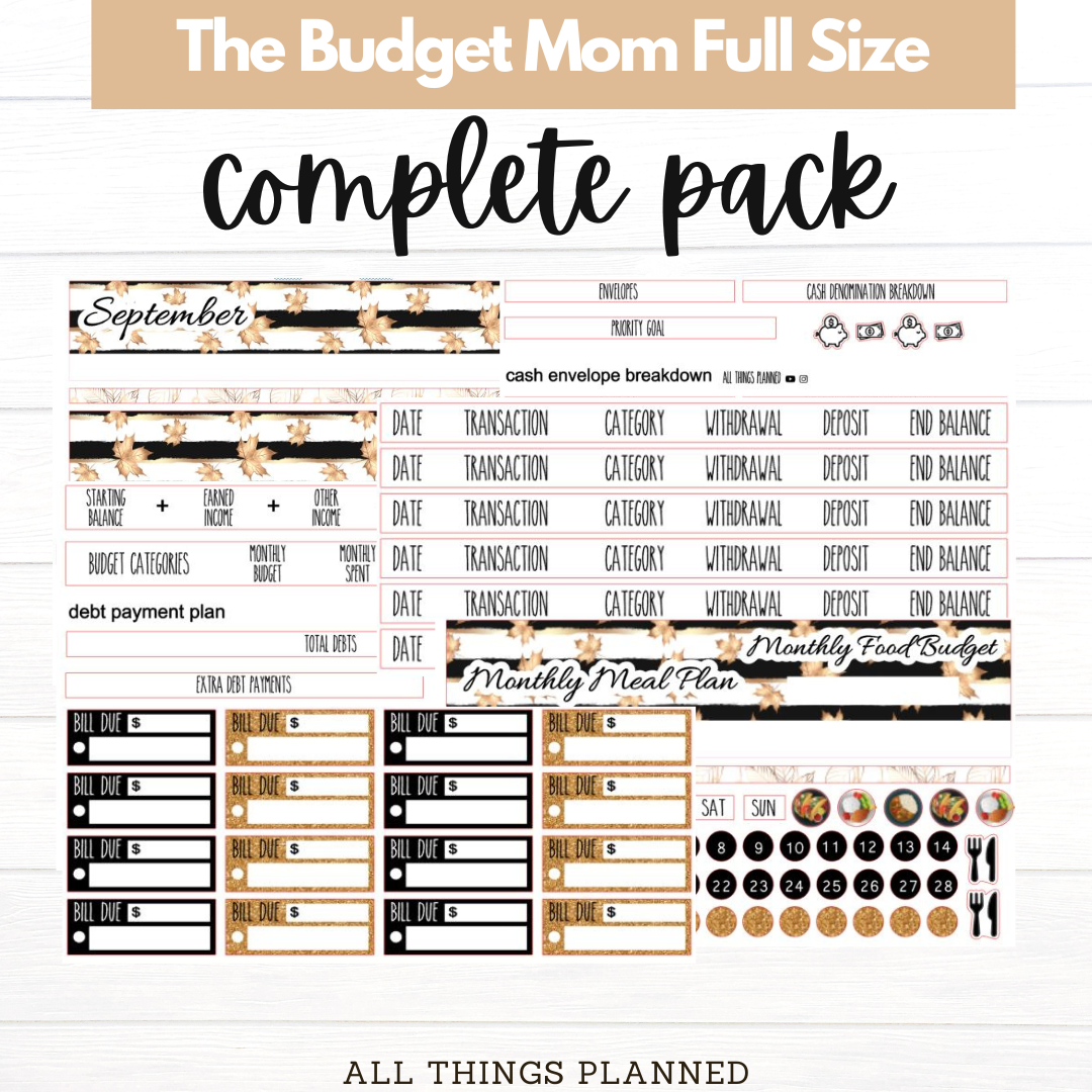 Full Sept (Golden Fall) Budget Kit BUNDLE