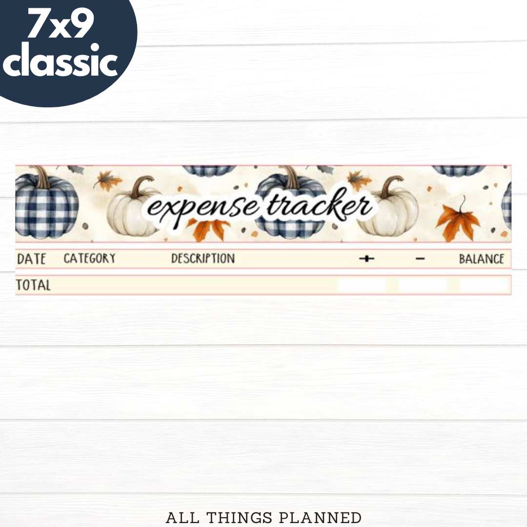 7x9 | Classic | Nov (Fall Cottage) Expense Tracker