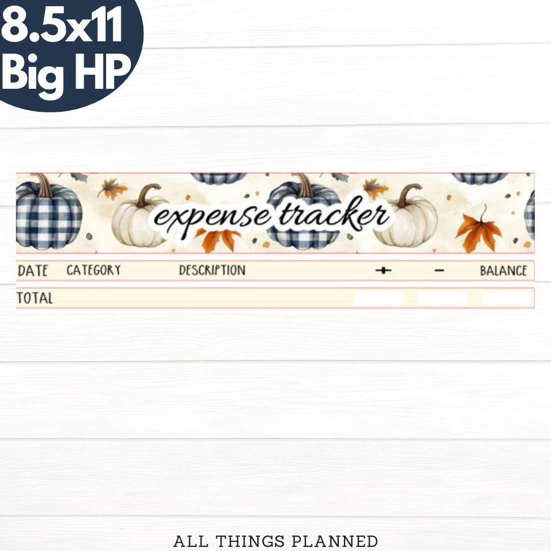 8.5x11 | Big | Nov (Fall Cottage) Expense Tracker