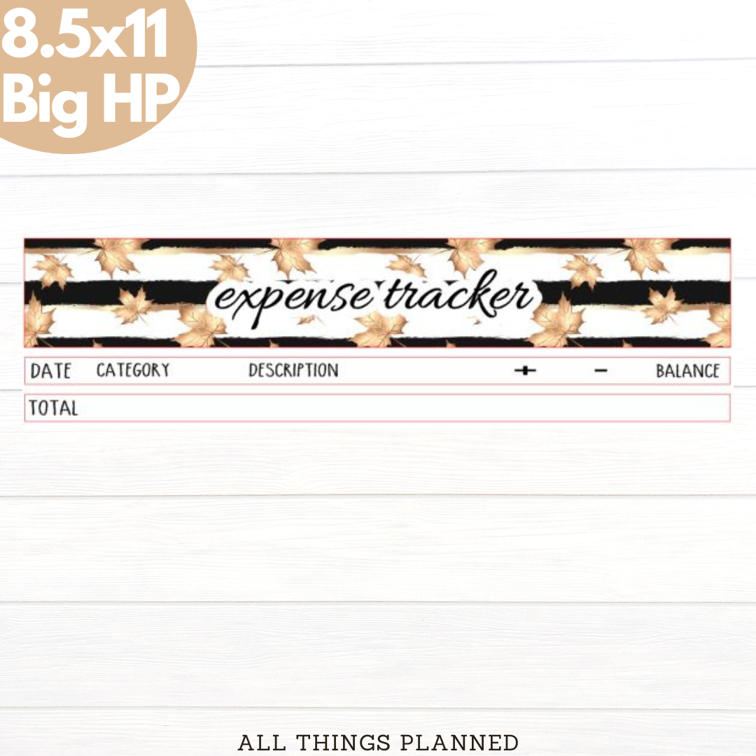 8.5x11 | Big | Sept (Golden Fall) Expense Tracker
