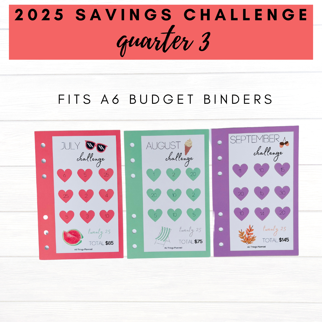 2025 FULL YEAR Savings Challenges