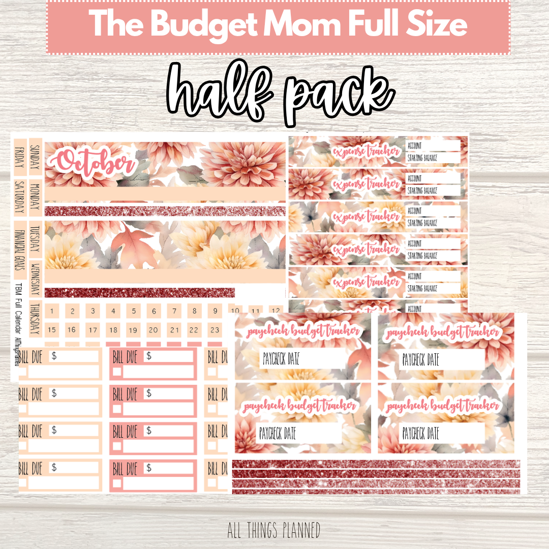 Full Oct. (Fall Florals) HALF Pack