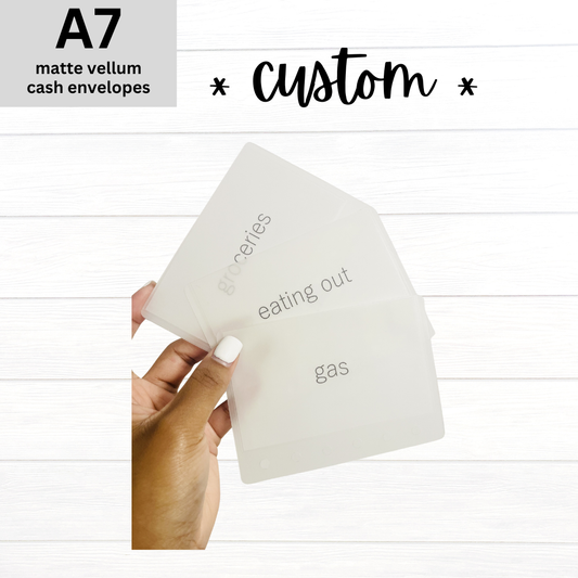 A7 CUSTOM Matte Vellum Envelopes