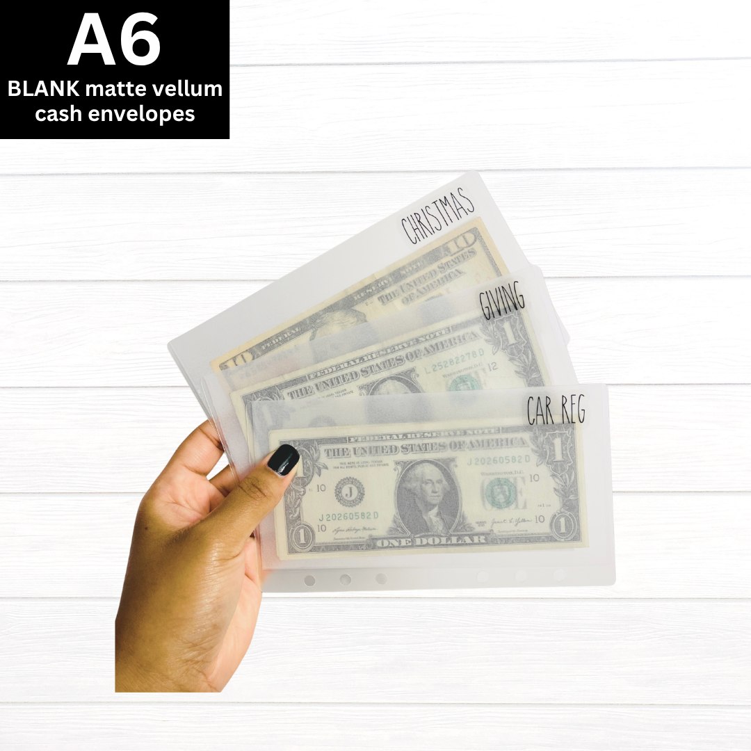 A6 BLANK Matte Vellum Envelopes