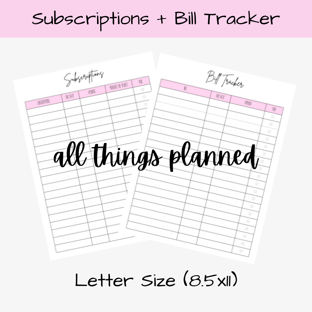 Printable Budget Planner