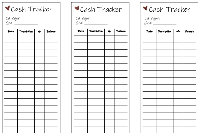 Cash Envelopes - Printable Cash Envelope Tracker Templates