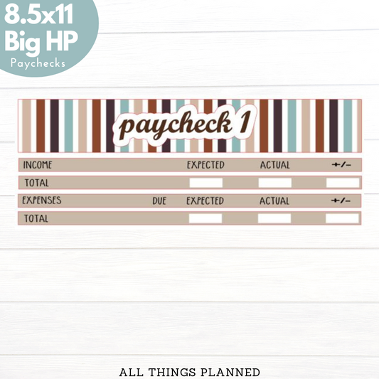 8.5x11 | Big | Nov. (Stripes) Paychecks