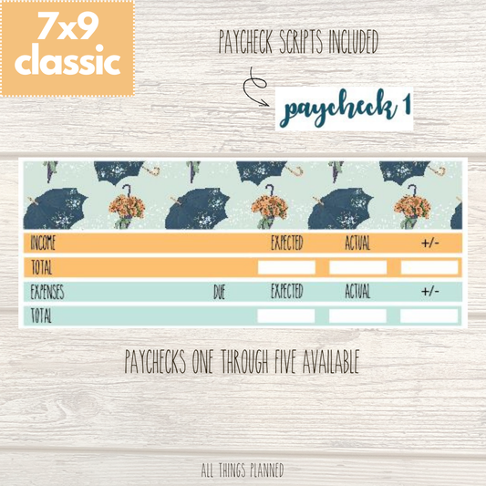 7x9 | Classic | May (Golden Rain) Paychecks