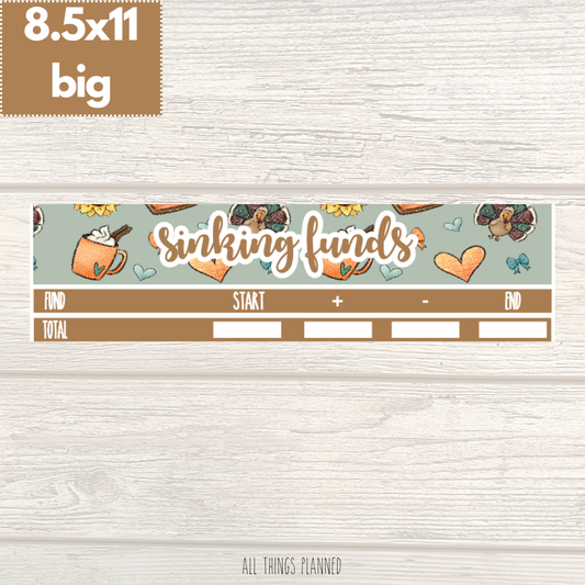 8.5x11 | Big | Nov. (Thanksgiving) Sinking Funds Tracker