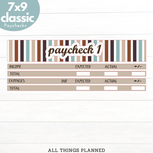 7x9 | Classic | Nov. (Stripes) Paychecks