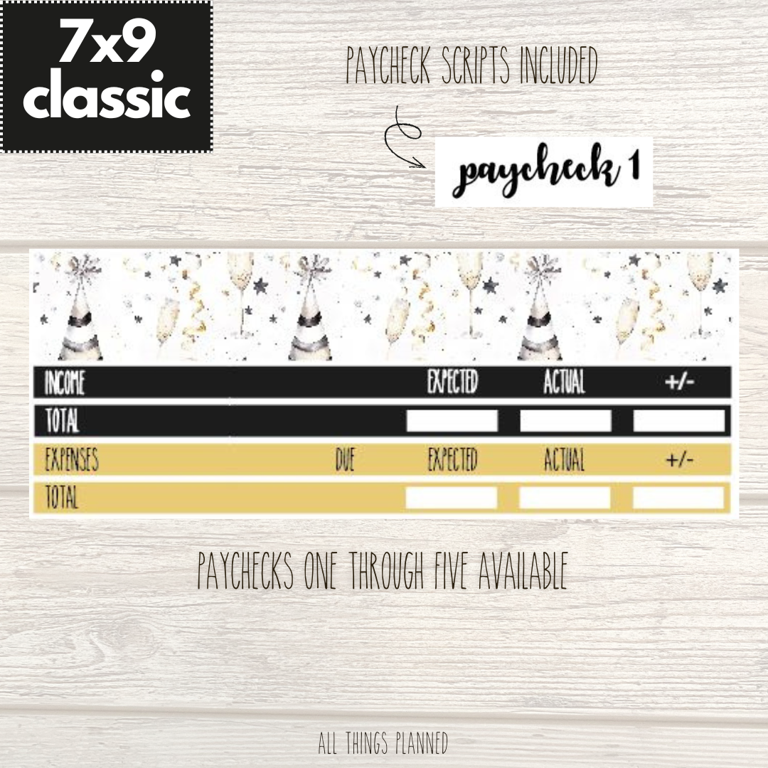 7x9 | Classic | Jan. (New Year) Paychecks