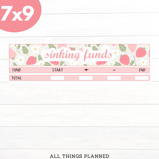 7x9 May (Strawberry) Sinking Funds Tracker