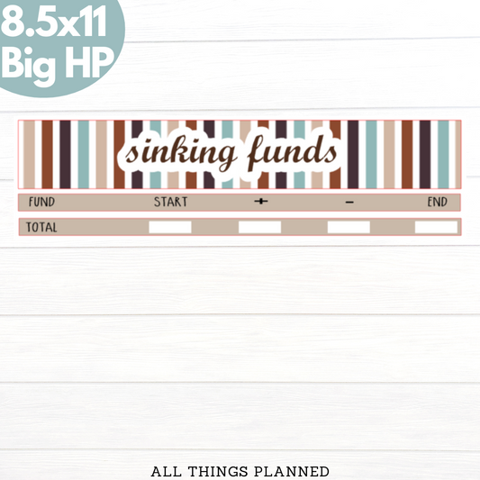 8.5x11 | Big | Nov. (Stripes) Sinking Funds Tracker