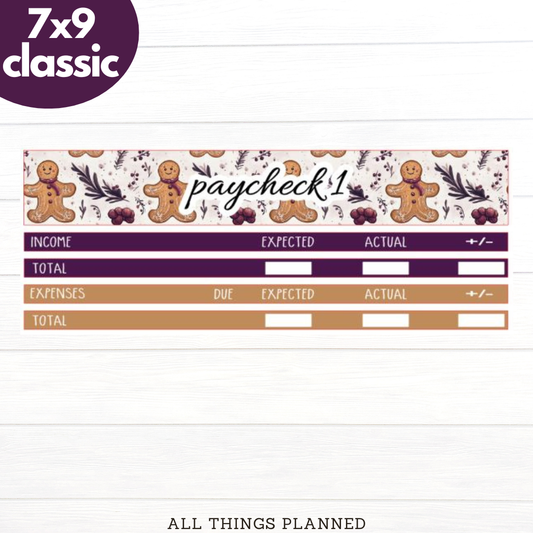 7x9 | Classic | Dec (Gingerbread) Paychecks