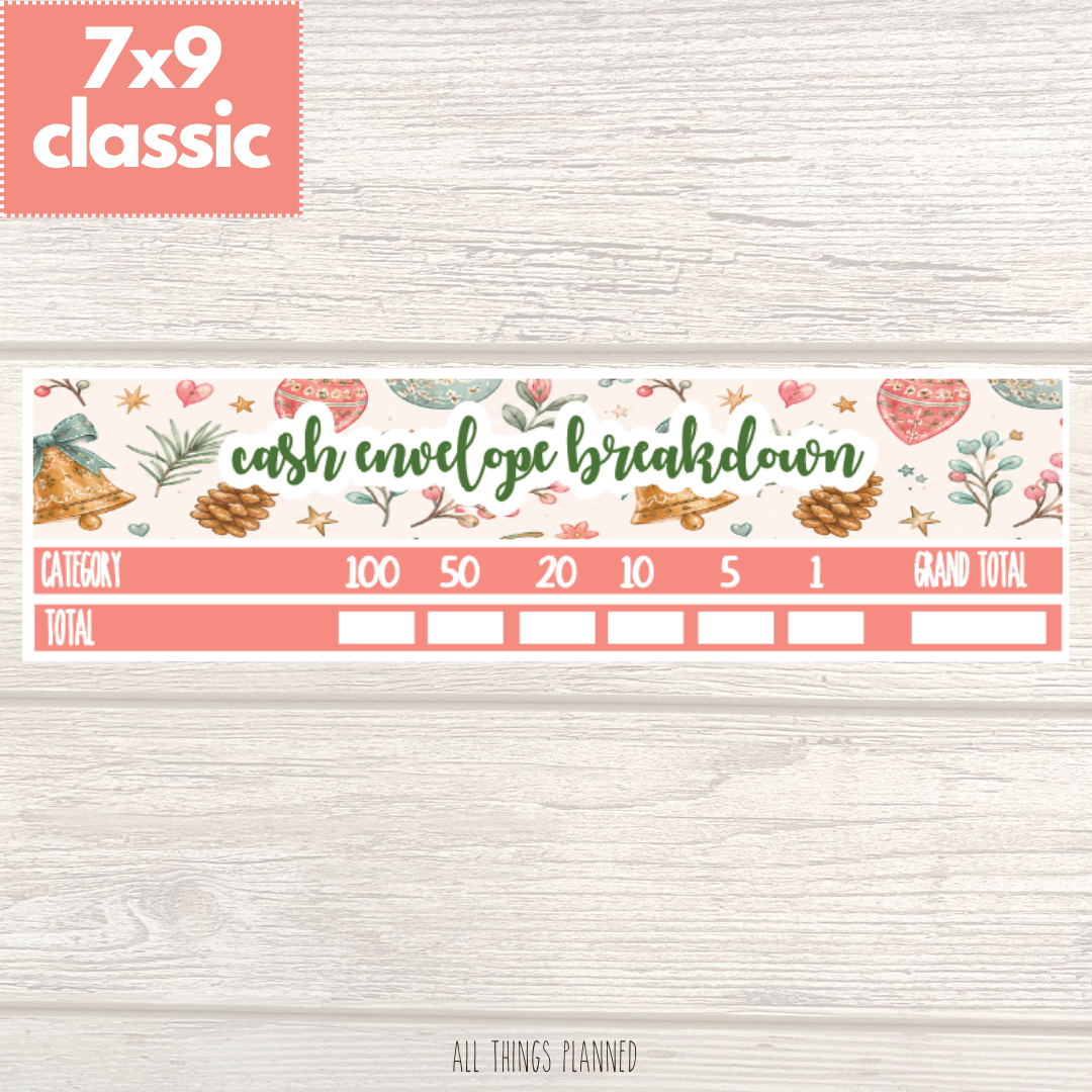 7x9 | Classic | Dec. (Christmas) Cash Envelope Breakdown