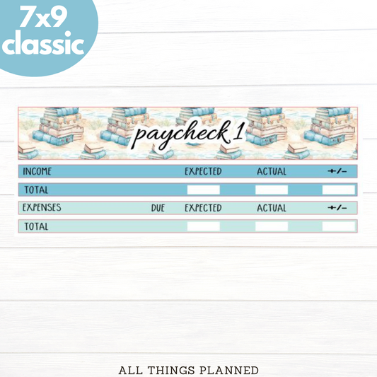 7x9 | Classic | July (Beach Books) Paychecks