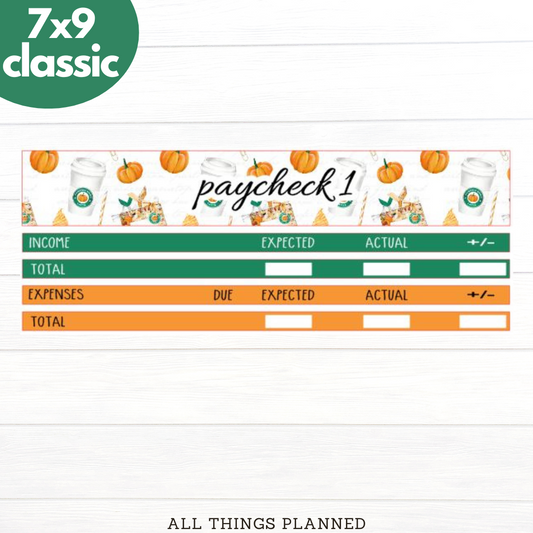 7x9 | Classic | Sept (Starbies) Paychecks