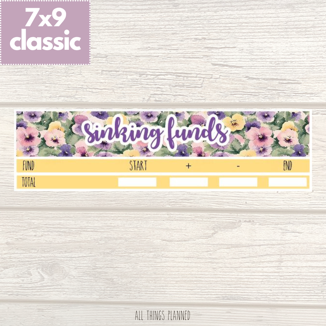 7x9 | Classic | June (Summer Florals) Sinking Funds Tracker
