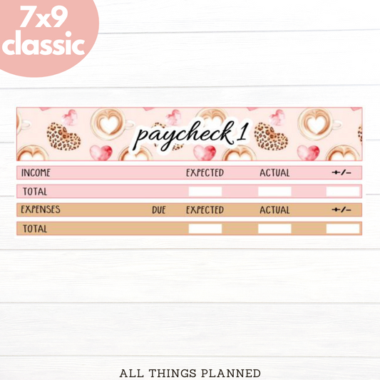 7x9 | Classic | Oct (Pink Caffeine) Paychecks