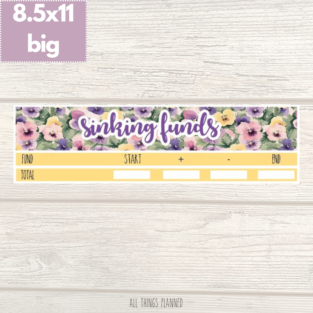 8.5x11 | Big | June (Summer Florals) Sinking Funds Tracker