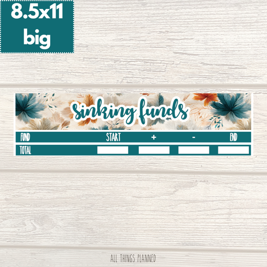 8.5x11 | Big | Sept. (Dreamy Fall) Sinking Funds Tracker