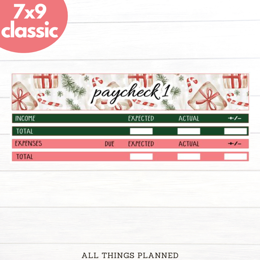 7x9 | Classic | Dec (Christmas Presents) Paychecks
