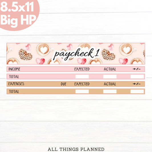 8.5x11 | Big | Oct (Pink Caffeine) Paychecks
