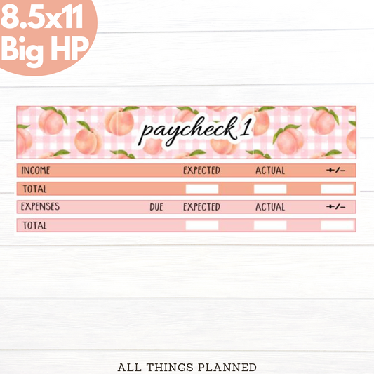 8.5x11 | Big | May (Peaches) Paychecks