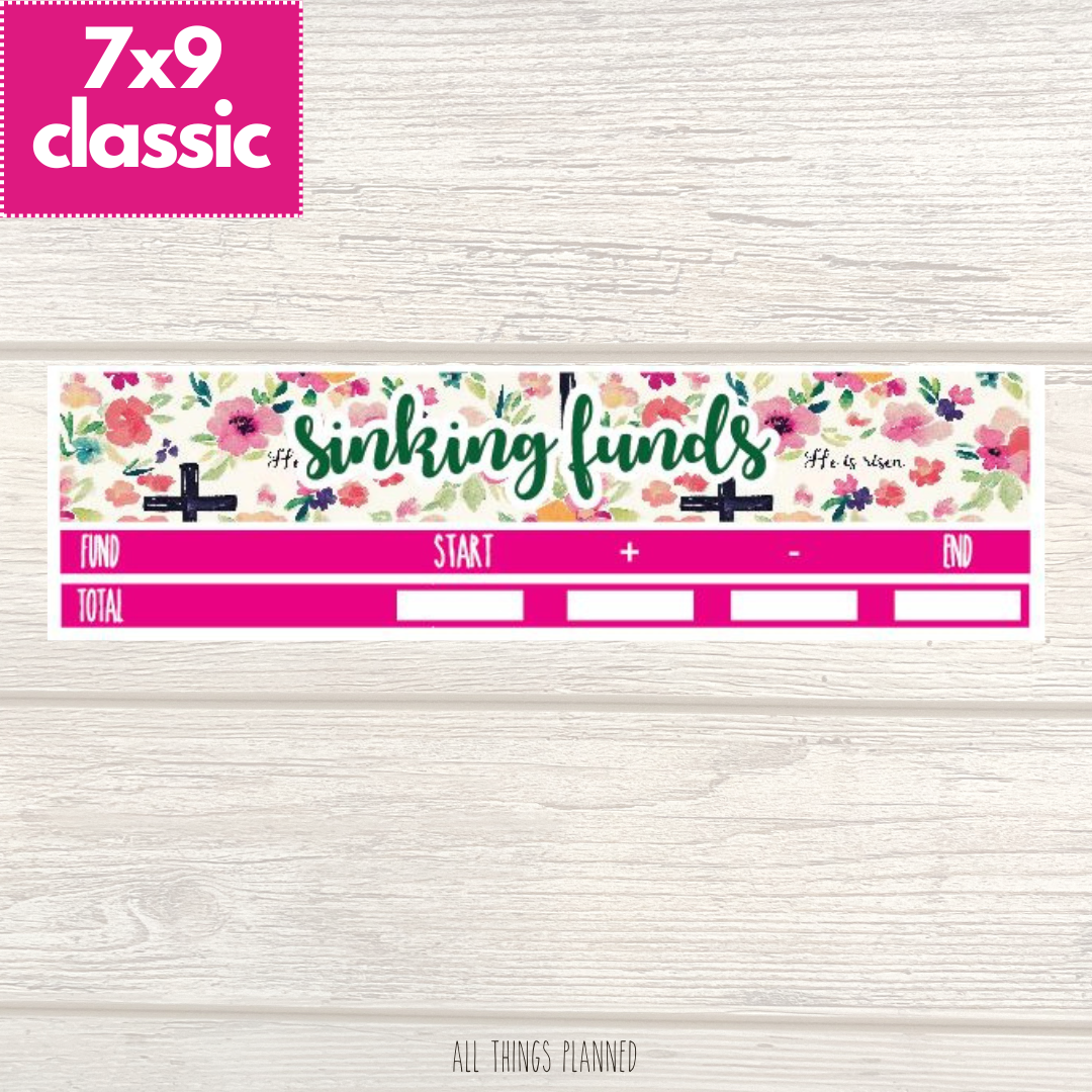 7x9 | Classic | April (Risen) Sinking Funds Tracker
