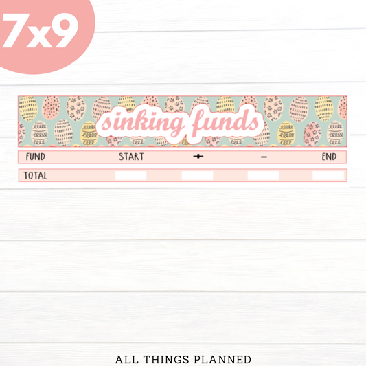 7x9 April (Easter) Sinking Funds Tracker