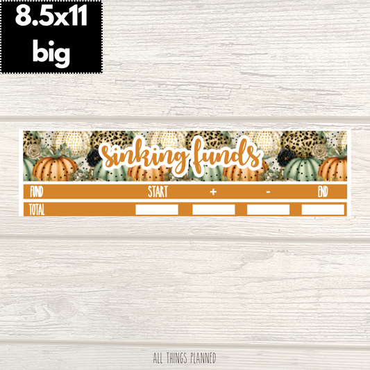 8.5x11 | Big | Oct. (Pumpkins) Sinking Funds Tracker