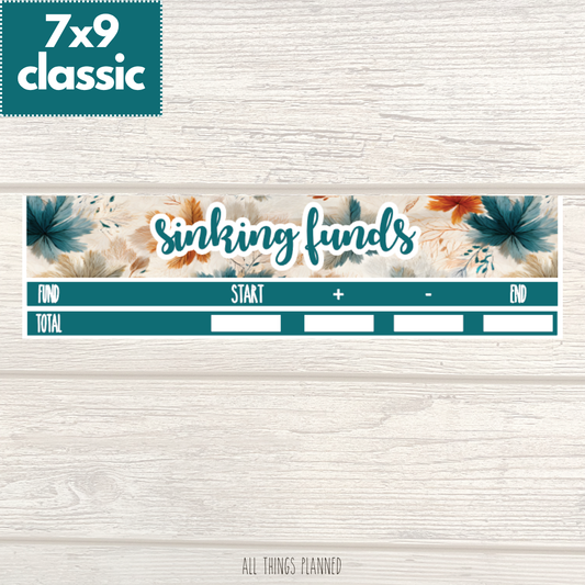 7x9 | Classic | Sept. (Dreamy Fall) Sinking Funds Tracker