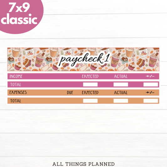 7x9 | Classic | Nov (Thanksgiving) Paychecks