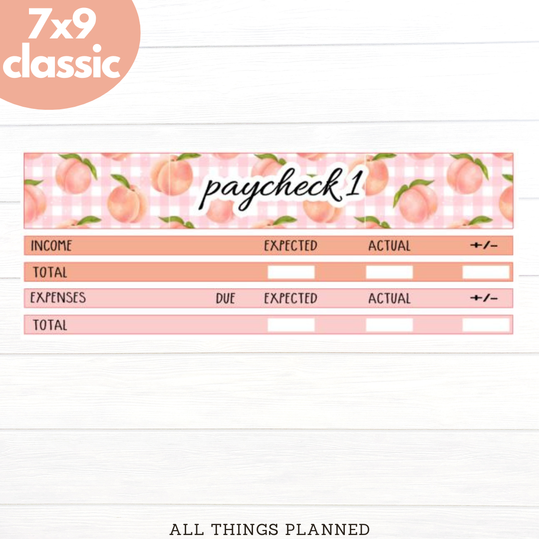 7x9 | Classic | May (Peaches) Paychecks