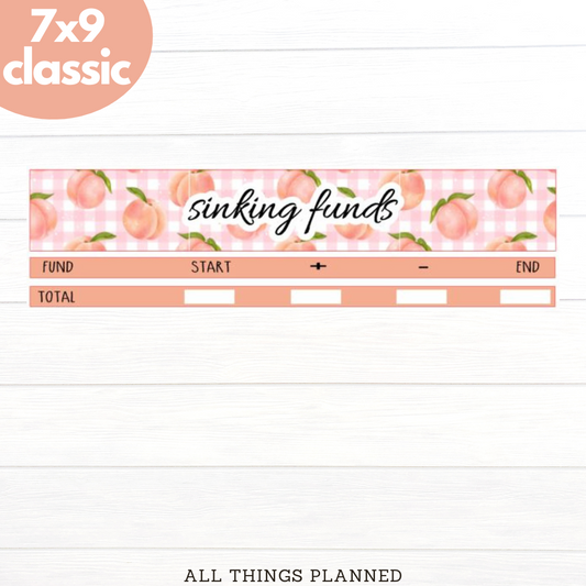 7x9 | Classic | May (Peaches) Sinking Funds Tracker