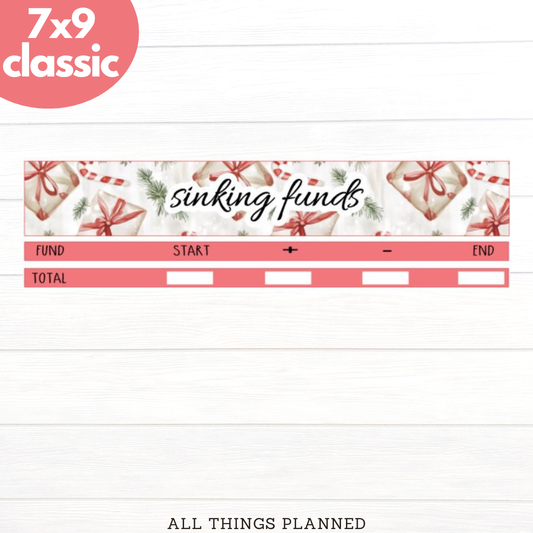 7x9 | Classic | Dec (Christmas Presents) Sinking Funds Tracker